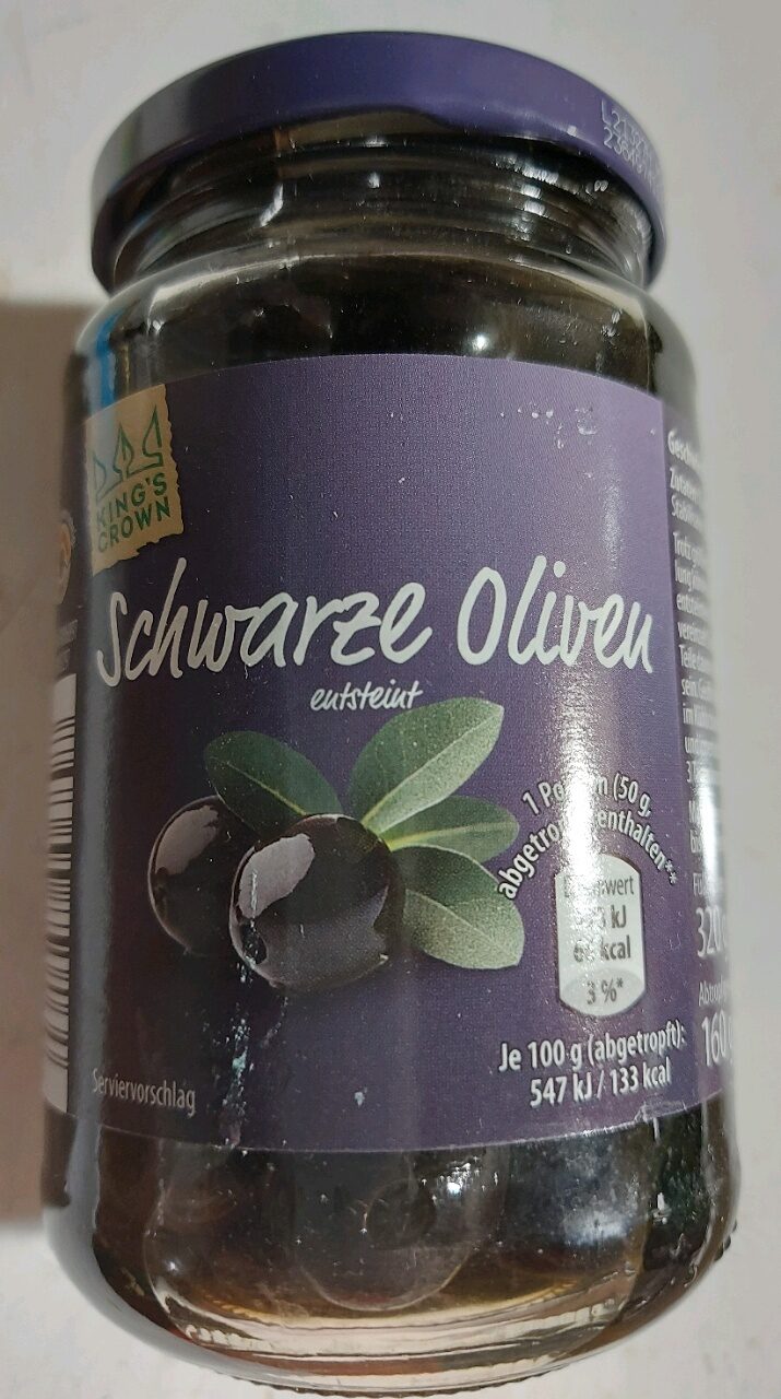 Hojiblanca schwarze Oliven entsteint - Produkt