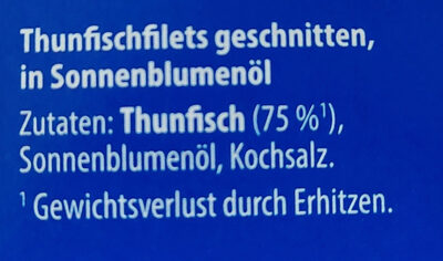 Thunfischfilets - Zutaten