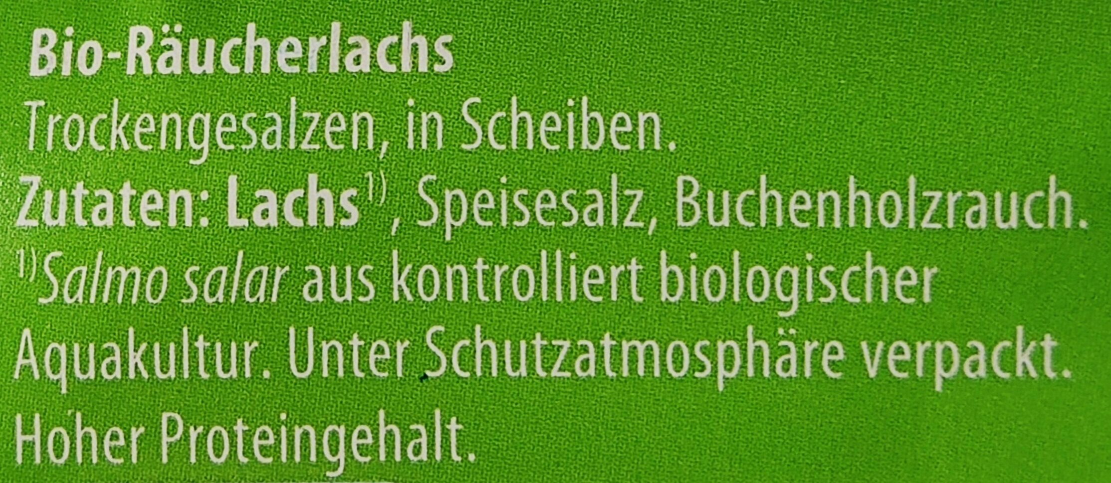 Bio-Räucherlachs - Zutaten