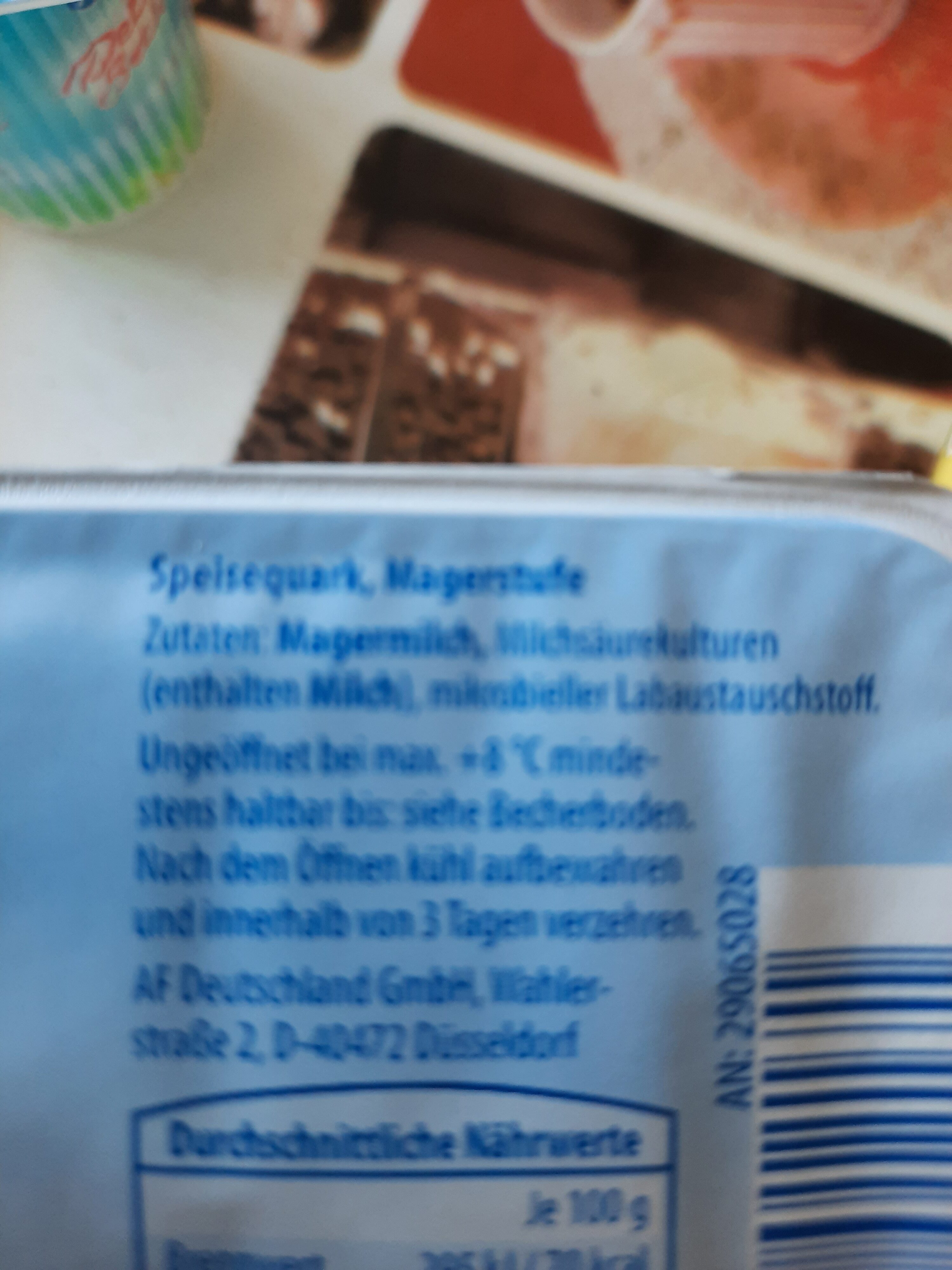 Speisequark Magerstufe - Ingrédients