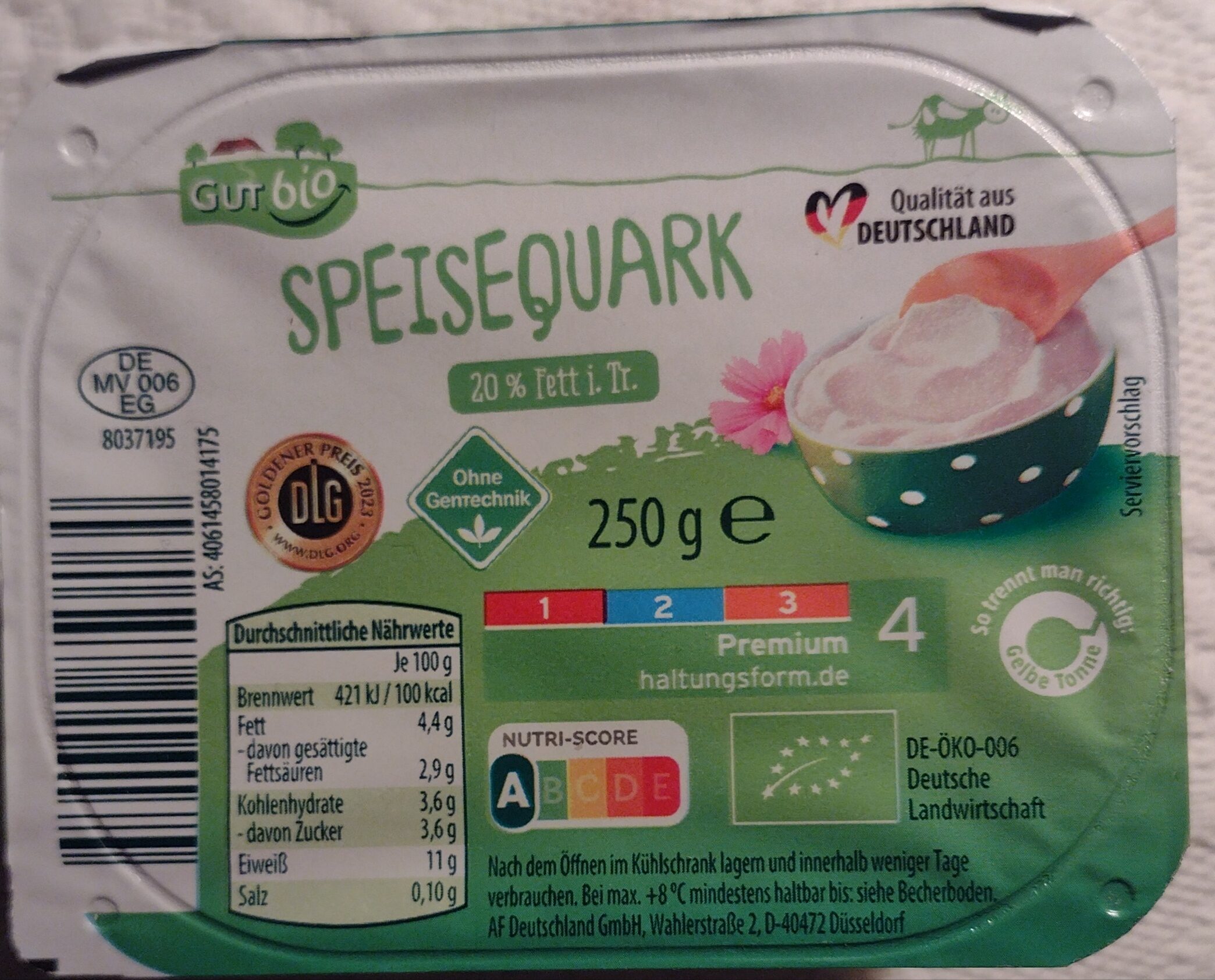 Speisequark 20% - Bio - Produkt