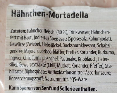Hähnchen-Mortadella - Ingredientes - de