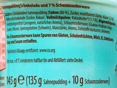Marshmallows & Schoko-Sahnepudding - Zutaten