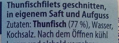 Thunfisch-Filets in eigenem Saft - Ingredientes - de