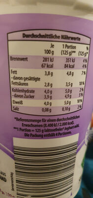 Laktosefrei Joghurt mild - Zutaten