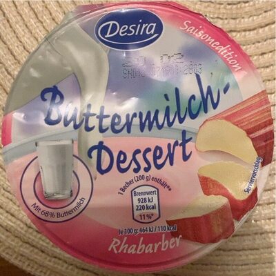 Buttermilchdessert Rhabarber - Produkt