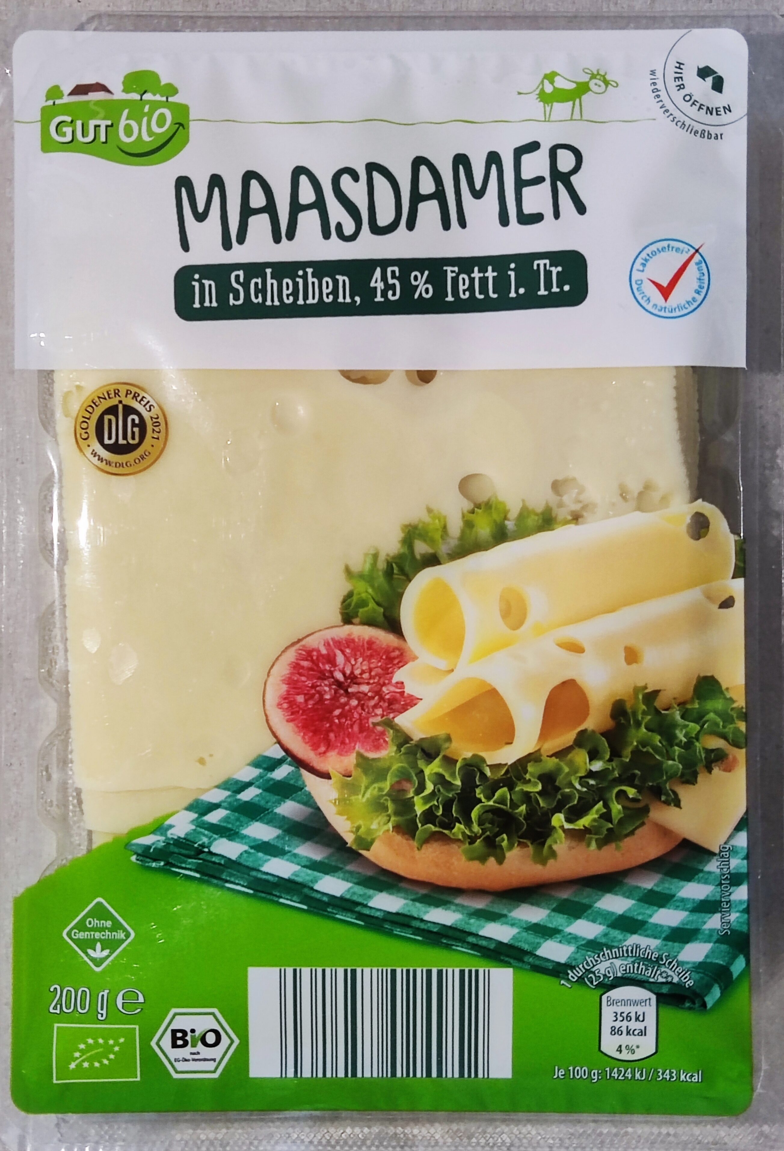 Bio-Maasdamer in Scheiben - Produkt