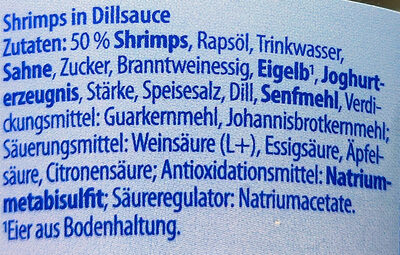Shrimps in Dillsauce - Zutaten