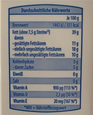 Halbfett-Margarine - Nutrition facts - de