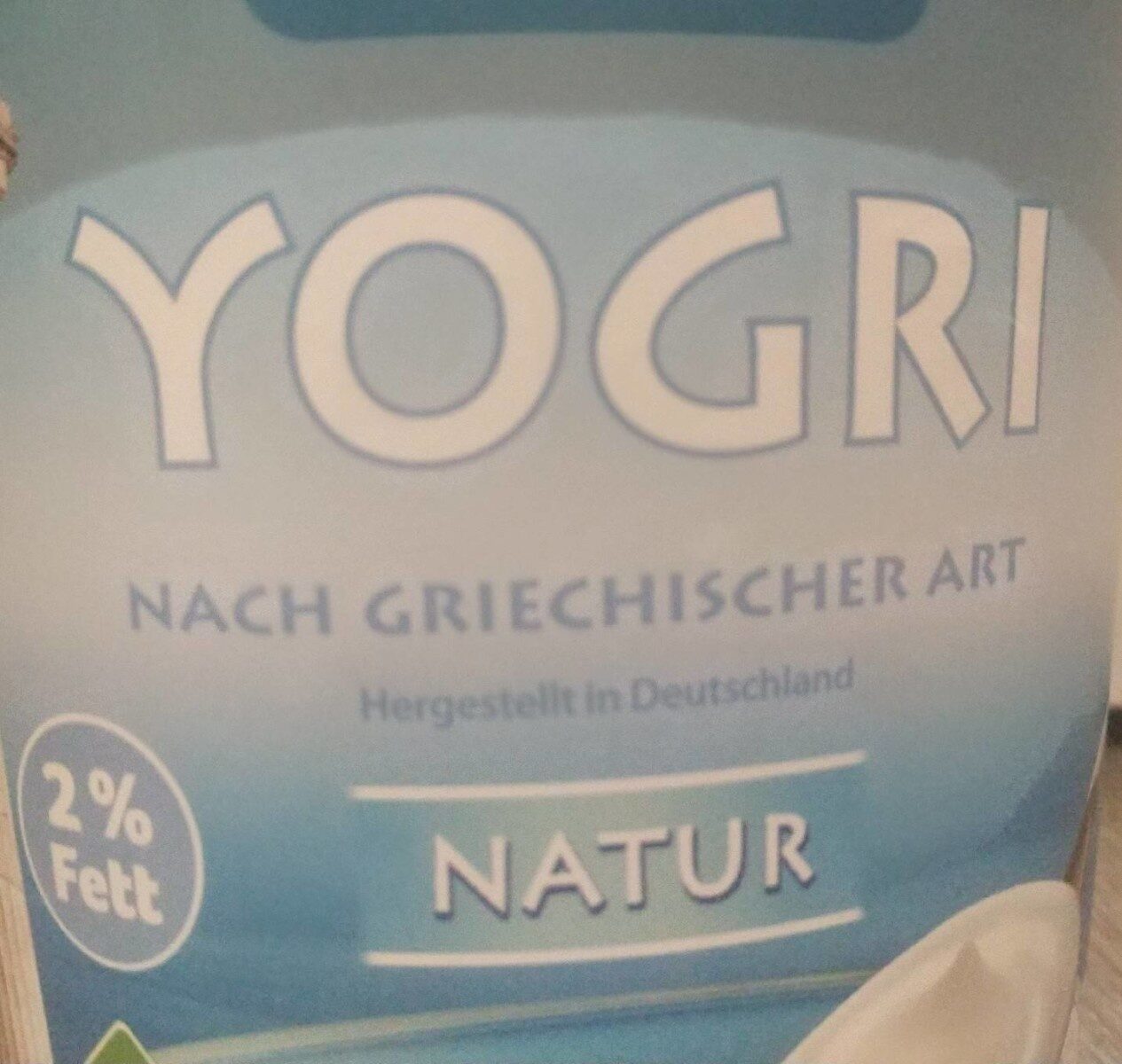 Yogri nach griechischer Art - 2% Fett - Produkt