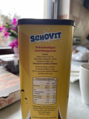 Schokovit Kakao - Ingredientes - de