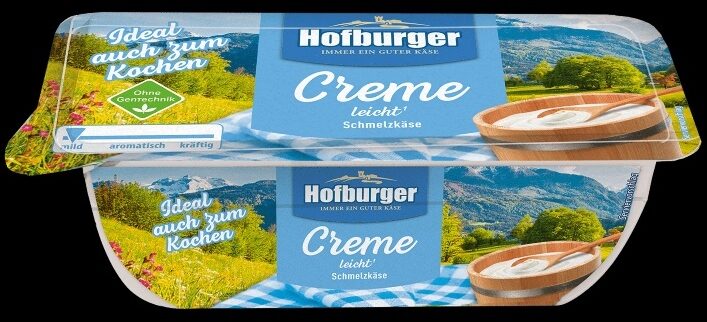 ALDI HOFBURGER Sahne-Schmelzkäse Creme leicht 1.69 200-g-Schale kg = 8.45 - Produkt
