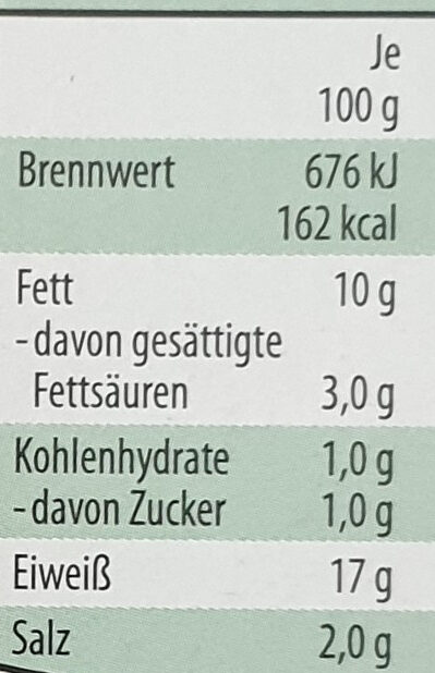 Hähnchen-Brühwurst-Roulade frittiert - Voedingswaarden - de