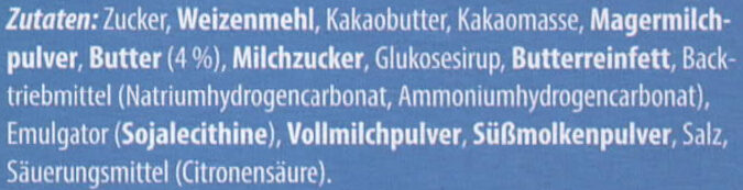 Schoko Butterkeks Vollmilch - Ingredients - de