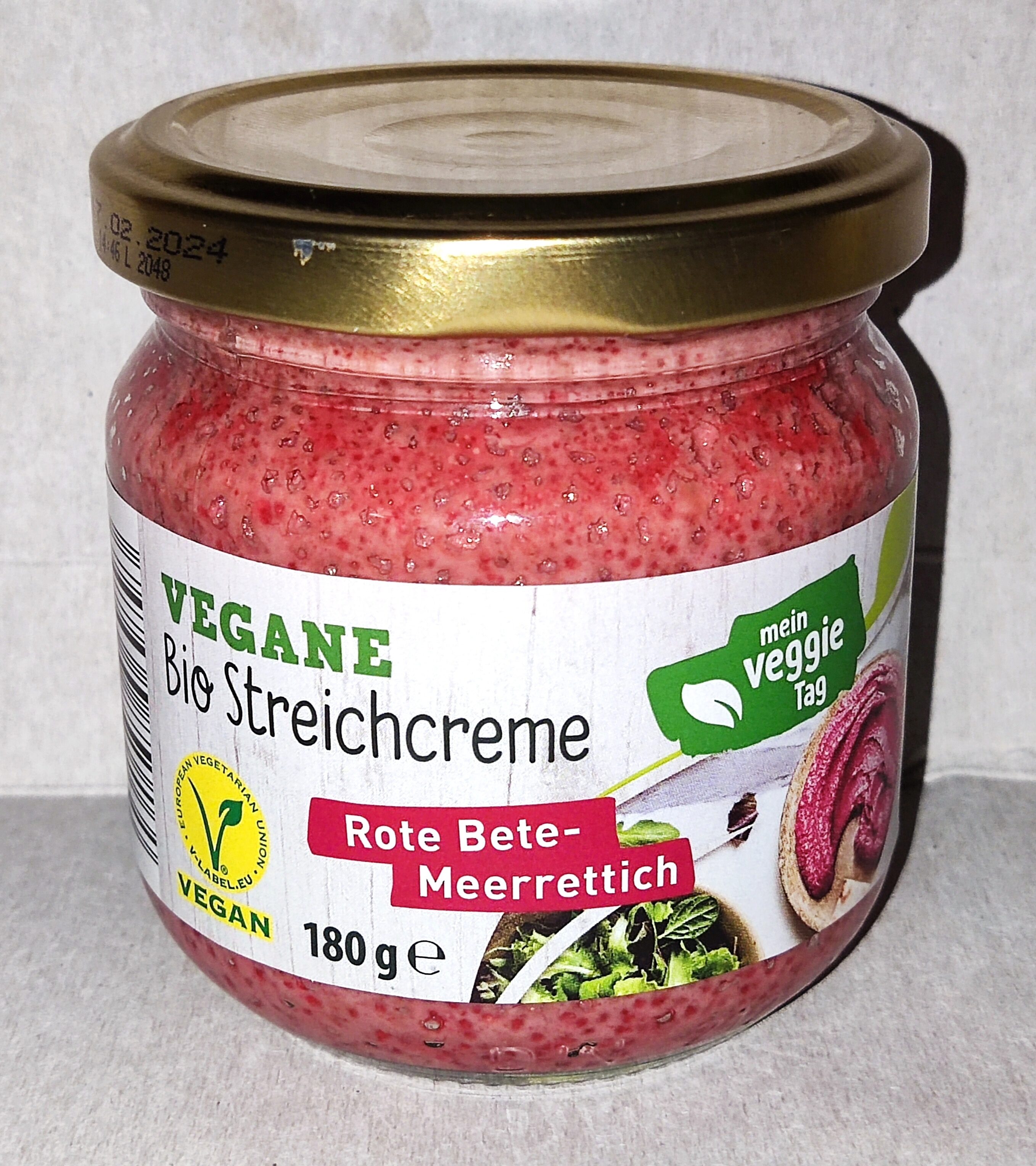 Vegane Bio-Streichcreme - Rote Bete-Meerrettich - Produkt