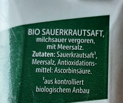Sauerkrautsaft - Ingrédients - de