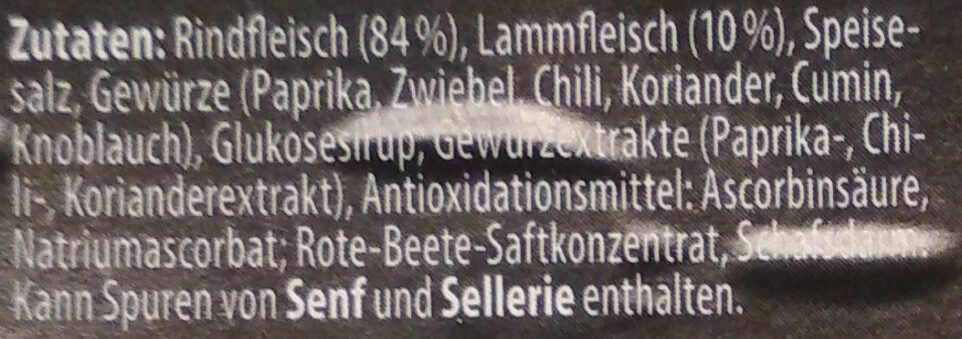 Mergues Grobe Bratwurst - Ingredients - de