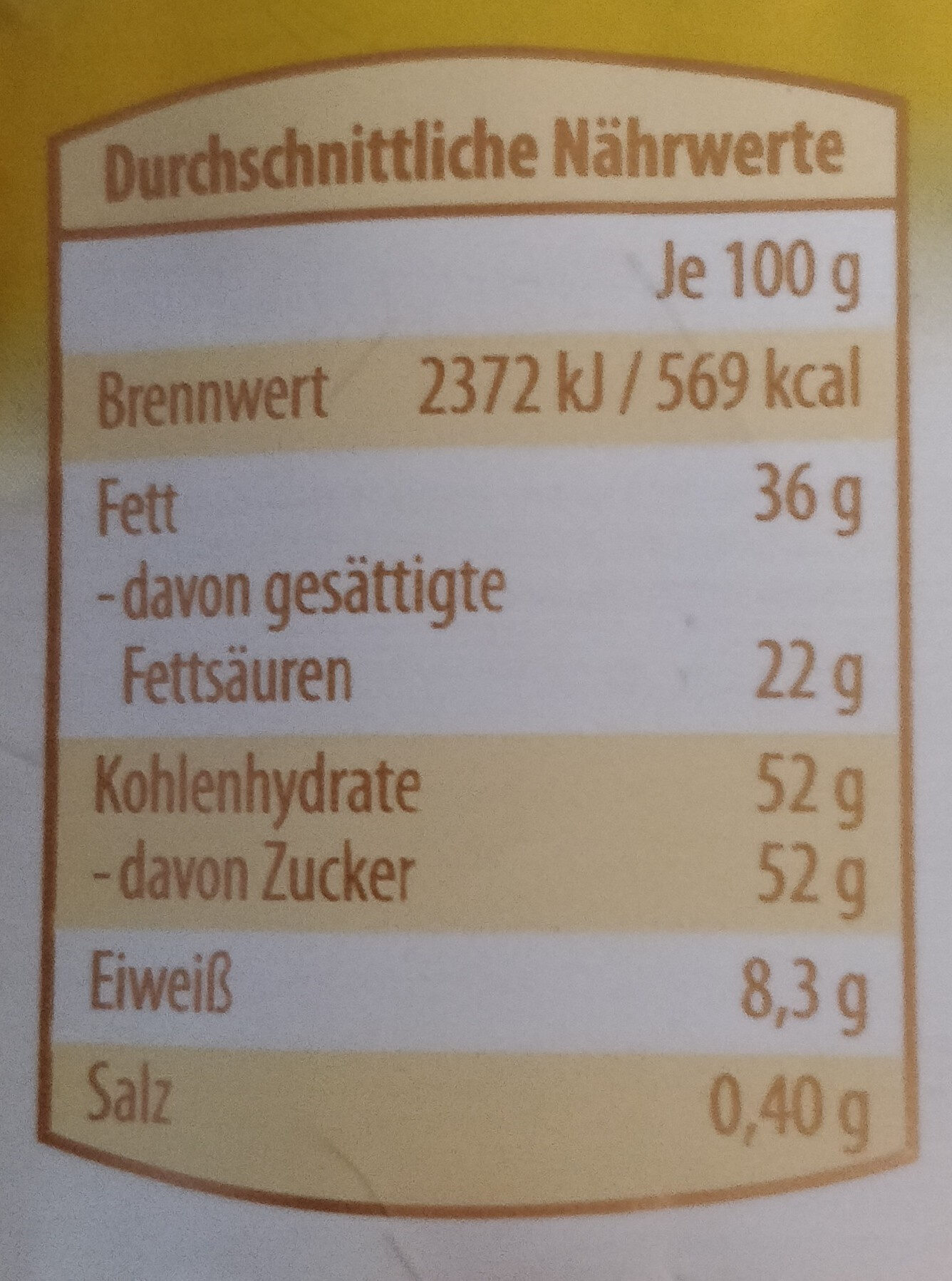 Smoove Zarte Weiße - Nutrition facts - de