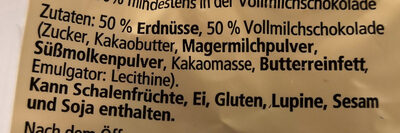 Erdnussberge mit Vollmilchschokolade - Ingredients - de