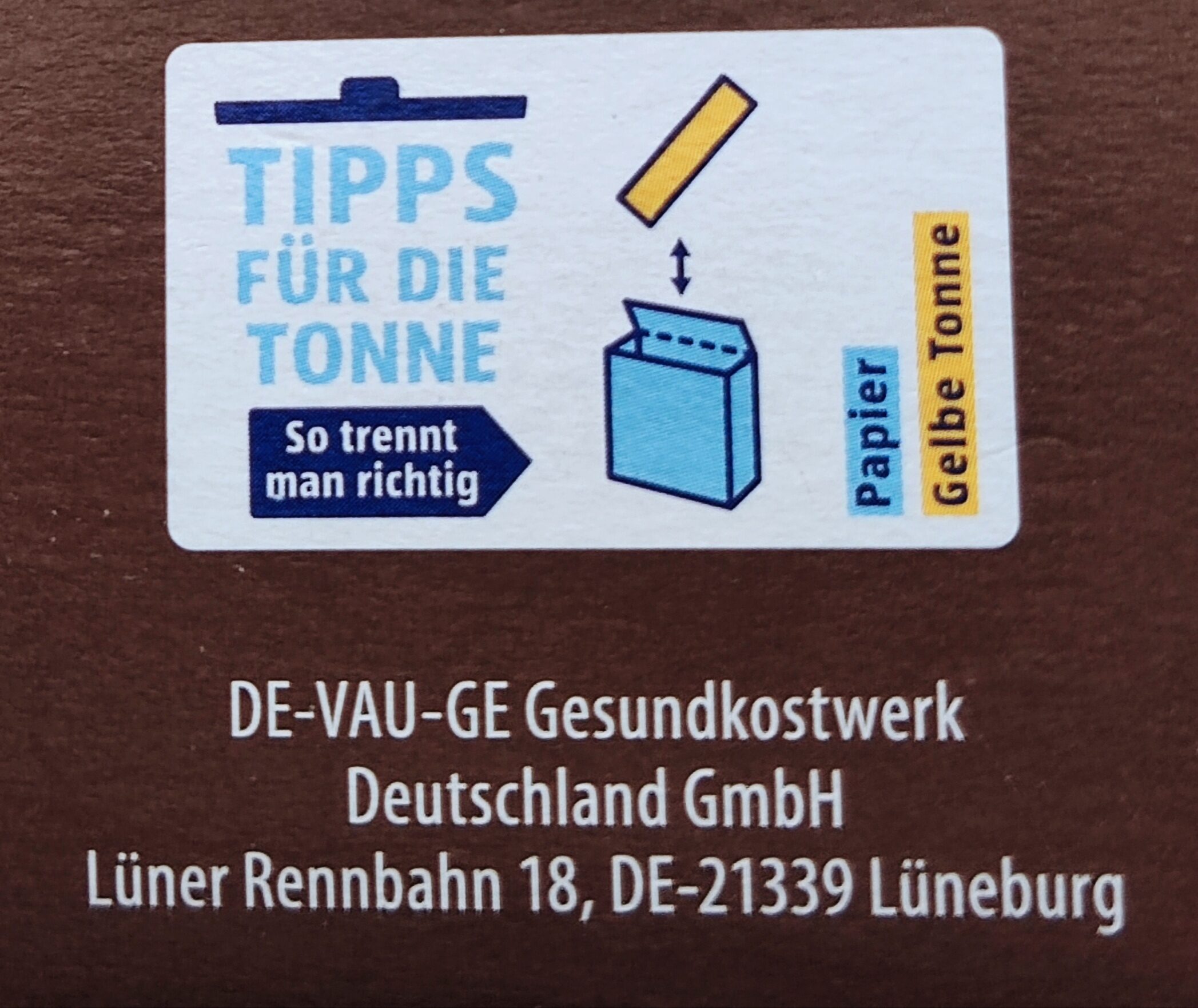 Müsliriegel - Dunkle Schoko - Recycling instructions and/or packaging information - de