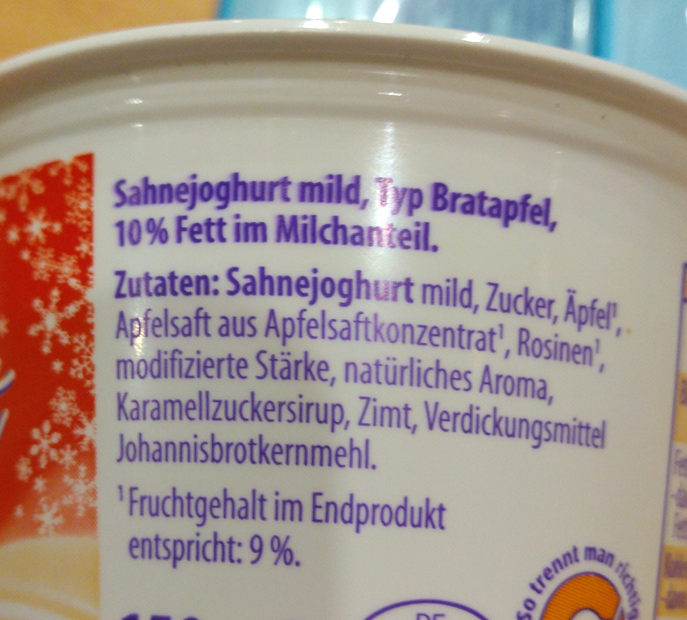 Sahne Joghurt - Ingredientes - de