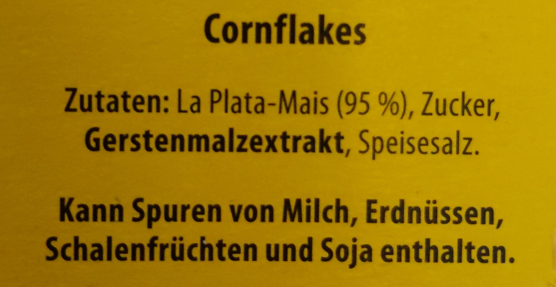 Cornflakes - Ingredientes - de