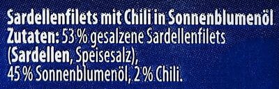 Sardellenfilets - Chili - Ingredients - de