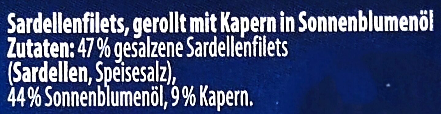 Sardellenringe - Kapern - Ingredients - de