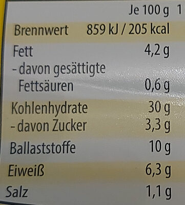 Schulbrotbox Roggen Vollkorn Brot mit Sonnenblumen Kernen - Nutrition facts - de