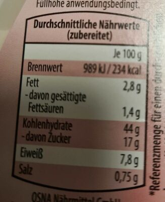 Waffel Schüttelteig - Nutrition facts - de