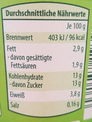Bio-Fruchtjoghurt - Heidelbeer-Holunderbeere - Nutrition facts