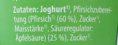 Bio-Fruchtjoghurt - Pfirsich - Ingrédients - de