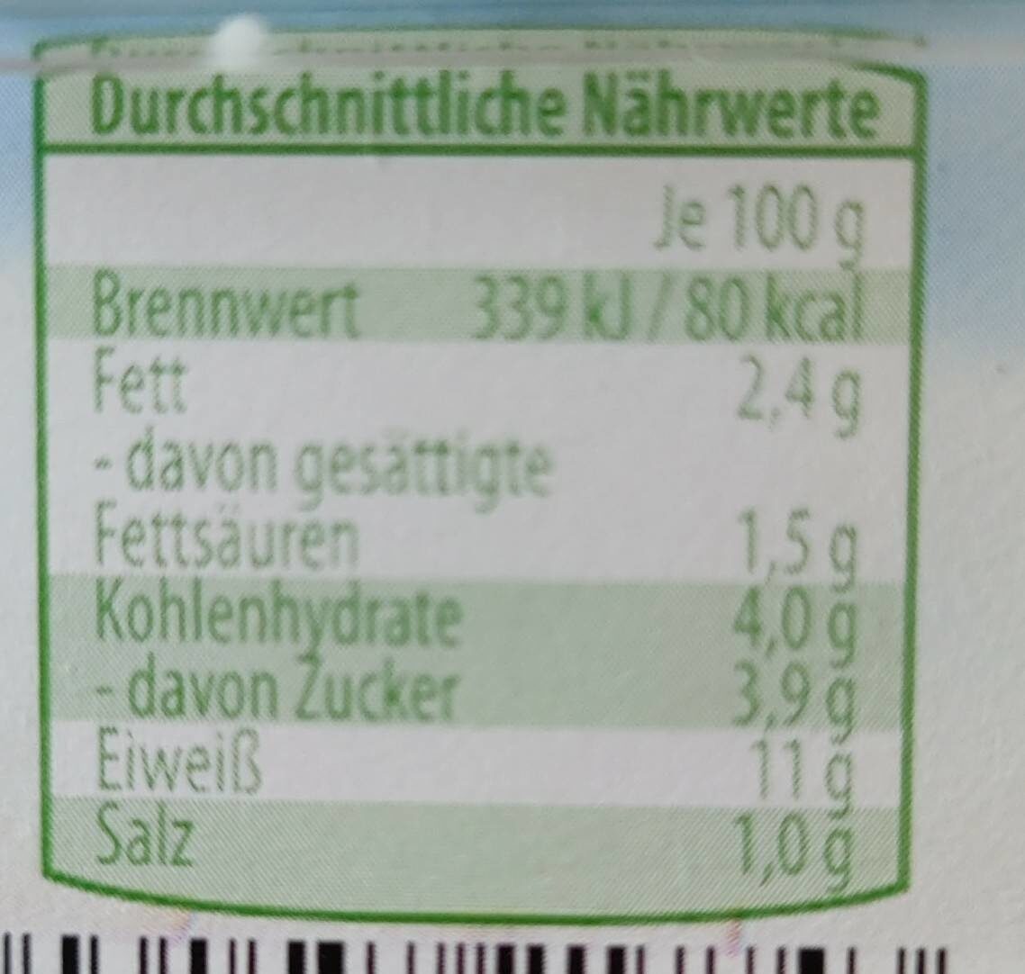 Kräuter Quark cremig leicht - Nutrition facts - de