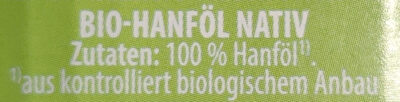 Bio-Hanföl - Zutaten