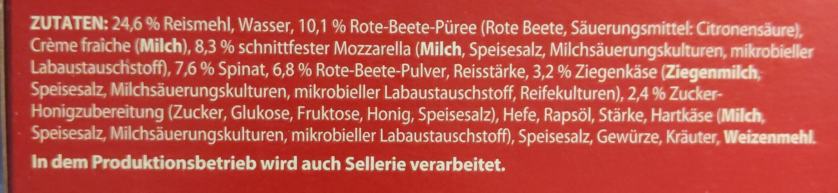Veggi Base Pizza mit Rote-Beete-Püree - Ingredients - de
