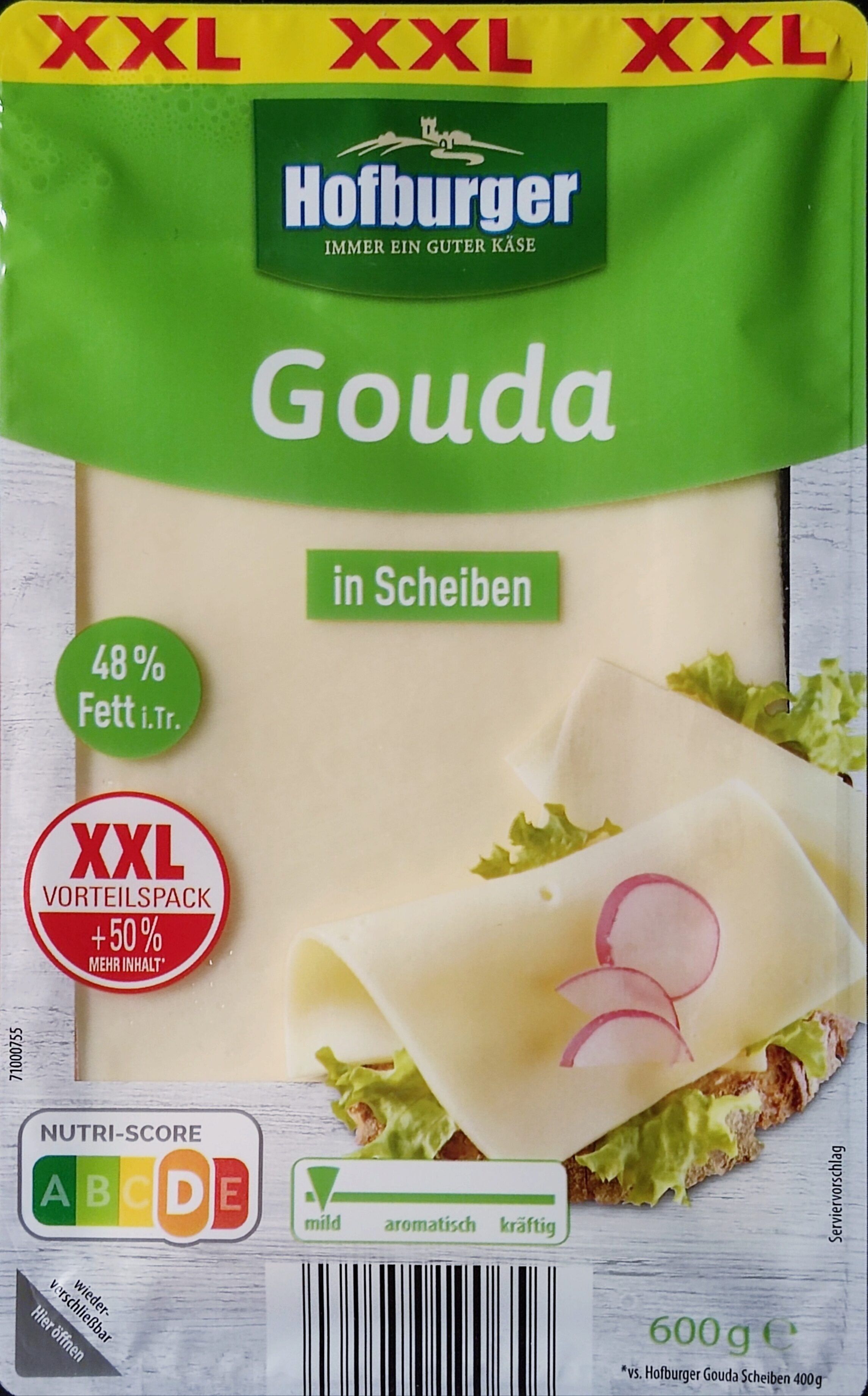 Gouda in Scheiben XXL - Produkt