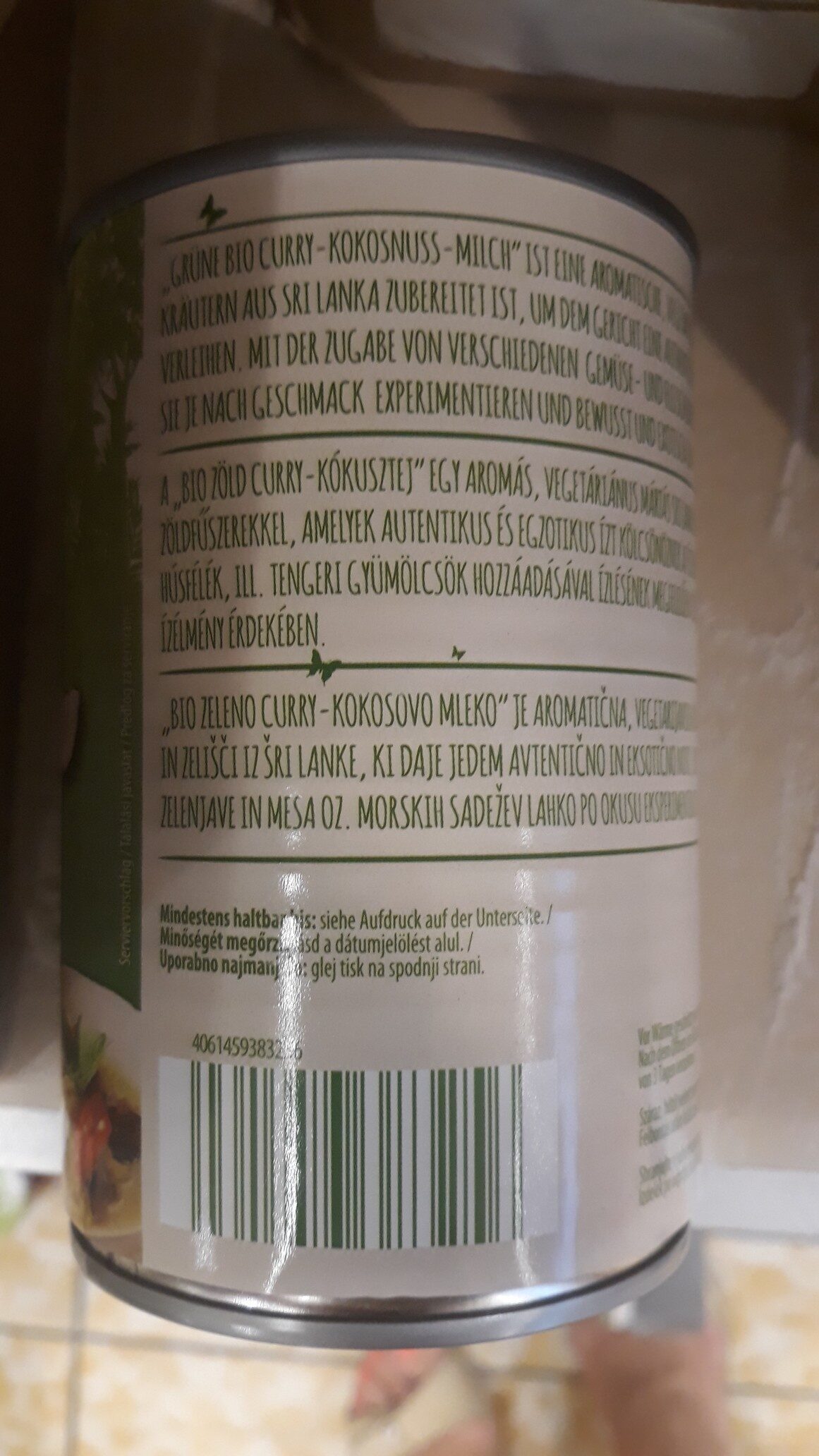 Kokosmilch grün - Ingredients
