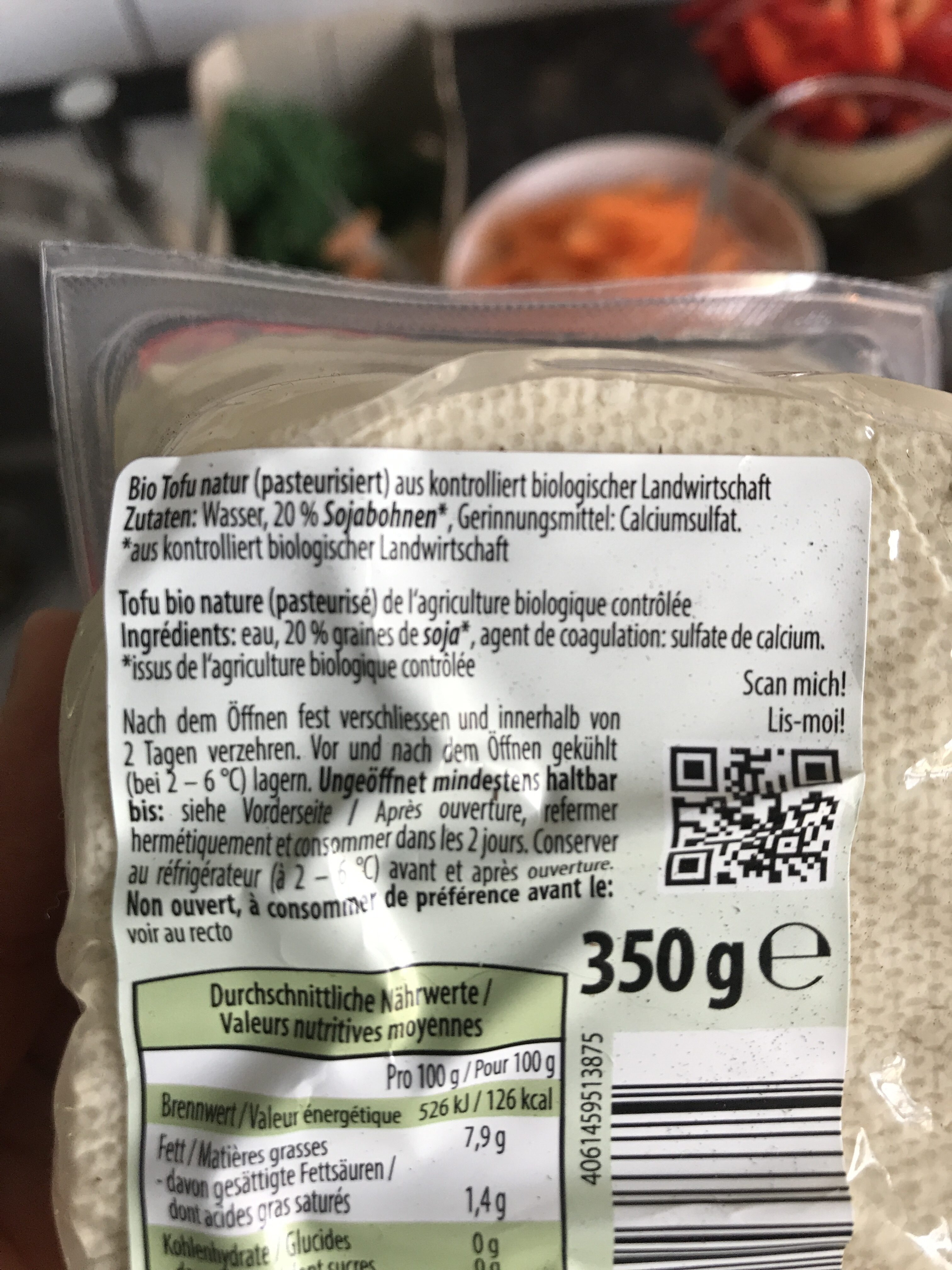 Bio Tofu nature - Ingrediënten - fr