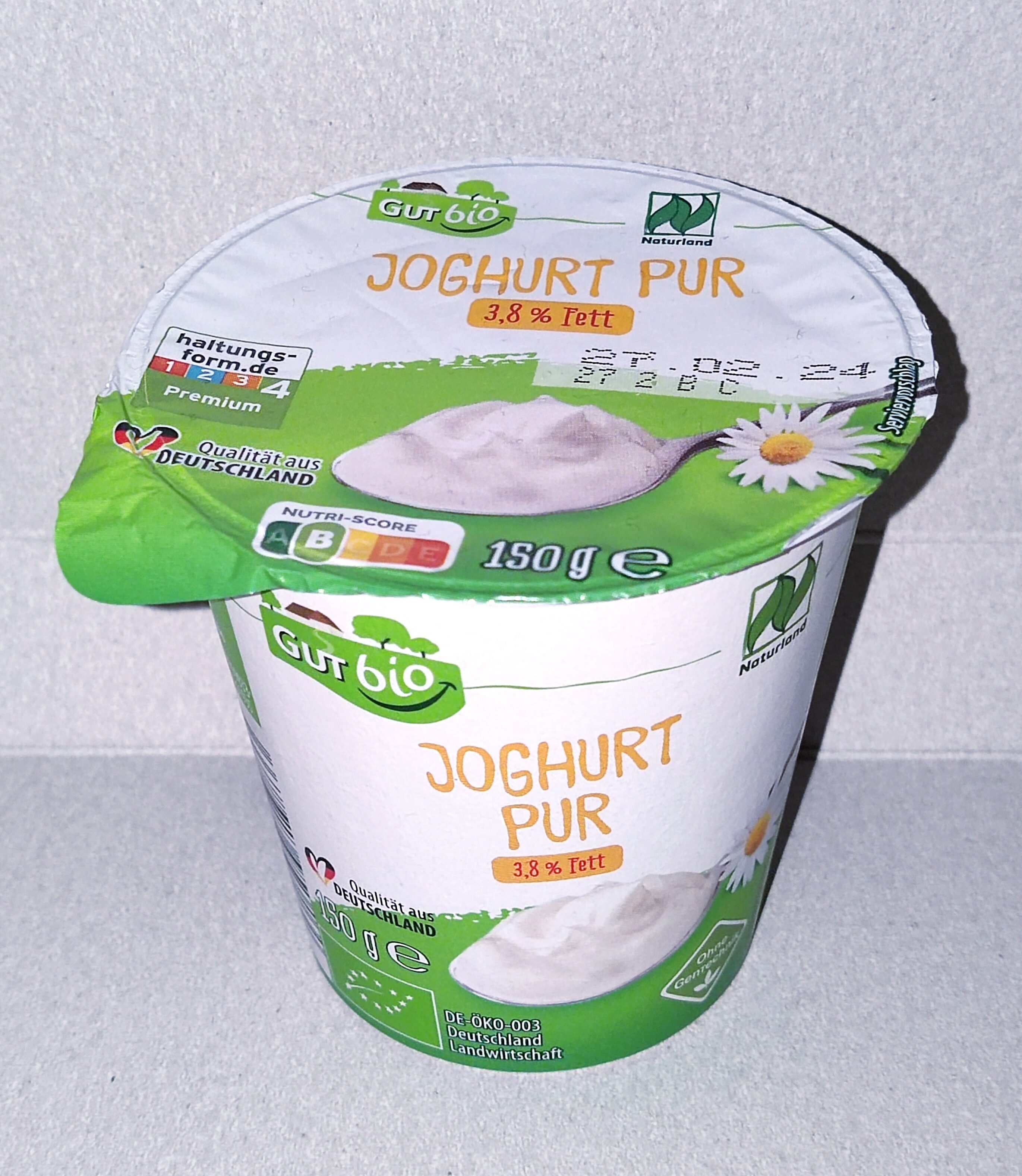 Bio-Joghurt Pur - 3,8% Fett - Produkt