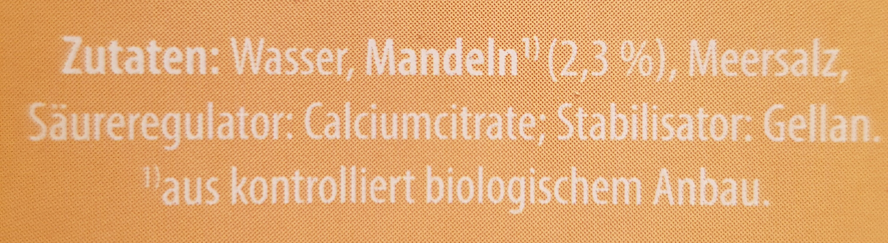 Bio-Mandeldrink ungesüßt & geröstet - Ingredients - de