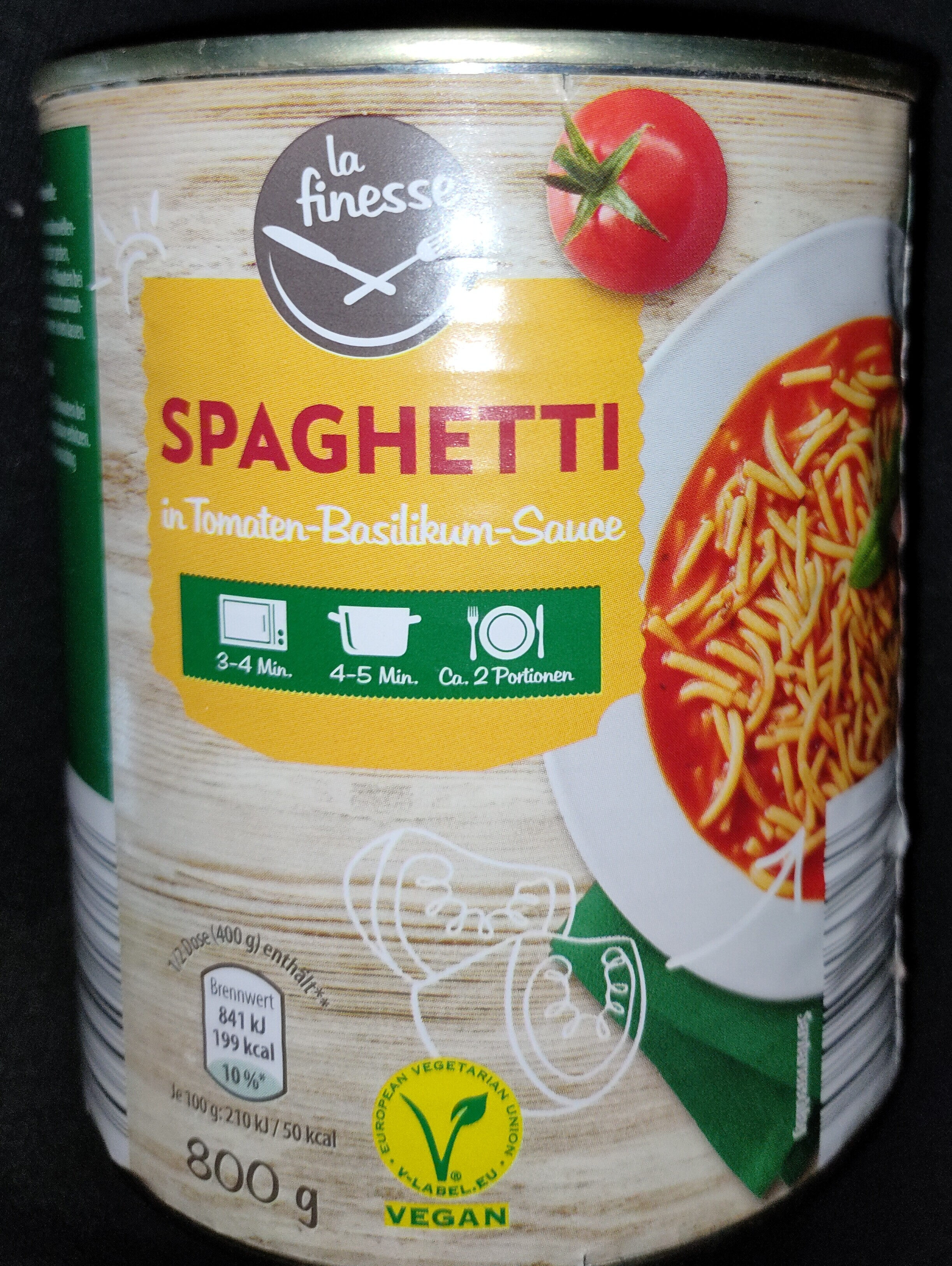 Spaghetti in Tomaten-Basilikum-Sauce - Produkt