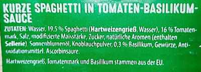 Spaghetti in Tomaten-Basilikum-Sauce - Zutaten