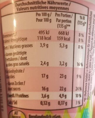 Joghurtspass - Nährwertangaben - fr