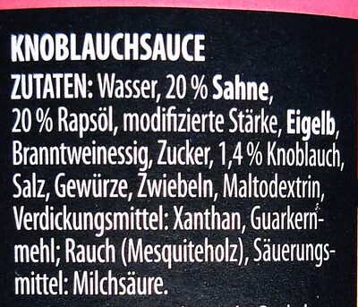 Feinkost-Sauce - Gerösteter Knoblauch - Zutaten