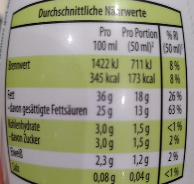 Bergbauern Schlagobers länger frisch - Nutrition facts