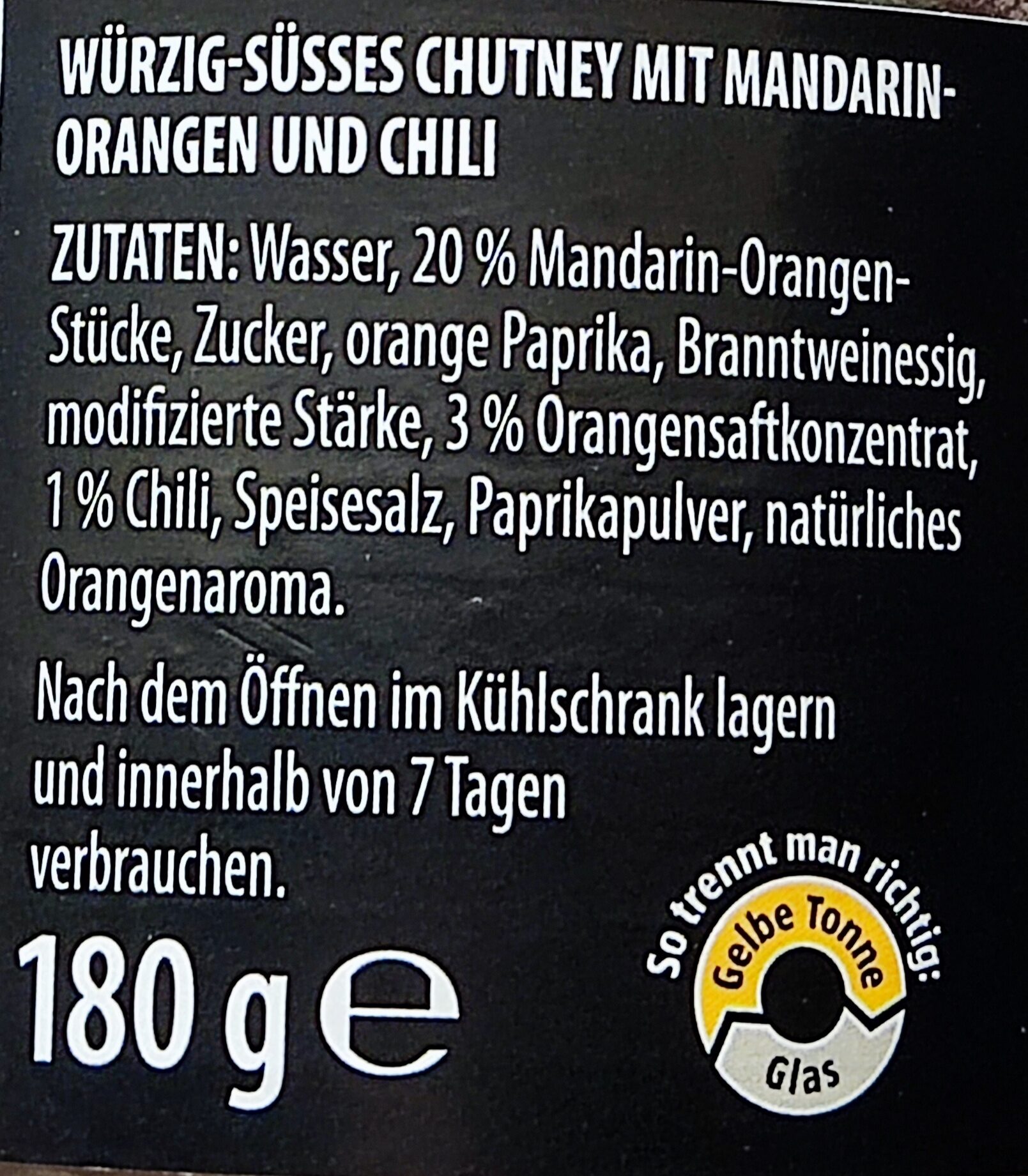 Chutney - Orangen-Chili - Ingredients - de