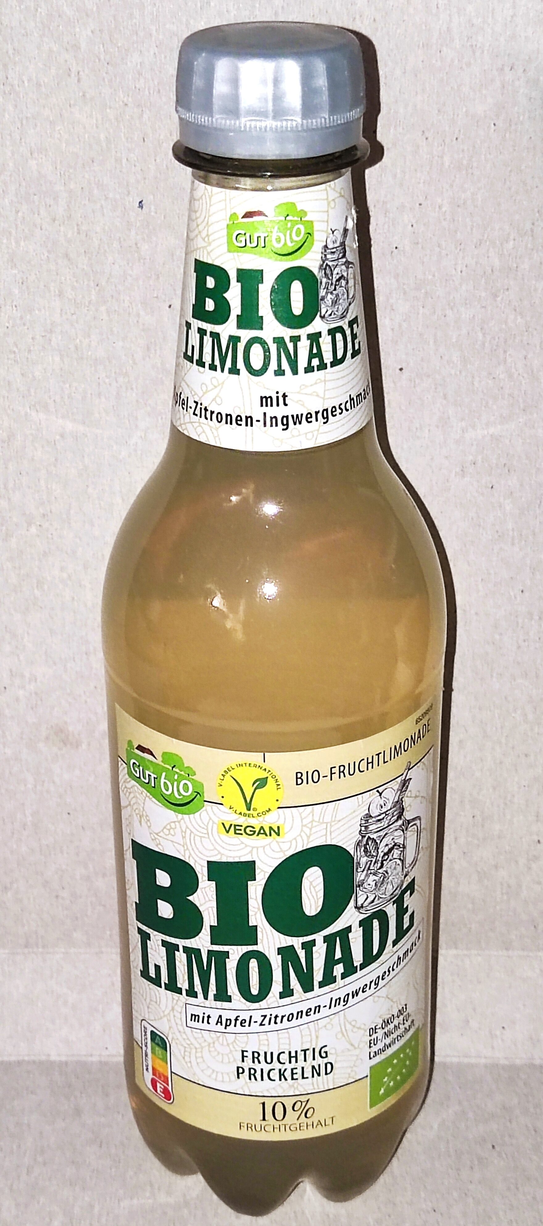 Bio-Limonade - Apfel-Zitronen-Ingwergeschmack - Produkt
