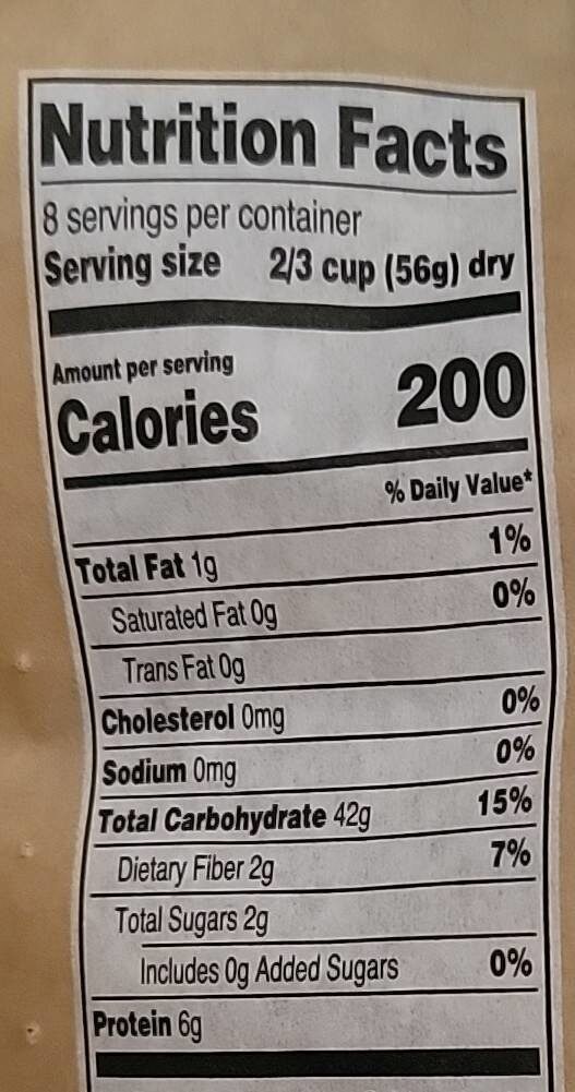 Conchiglie - Nutrition facts