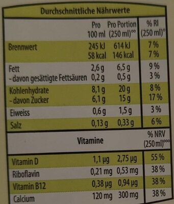Barista Hafer-Drink - Tableau nutritionnel - de