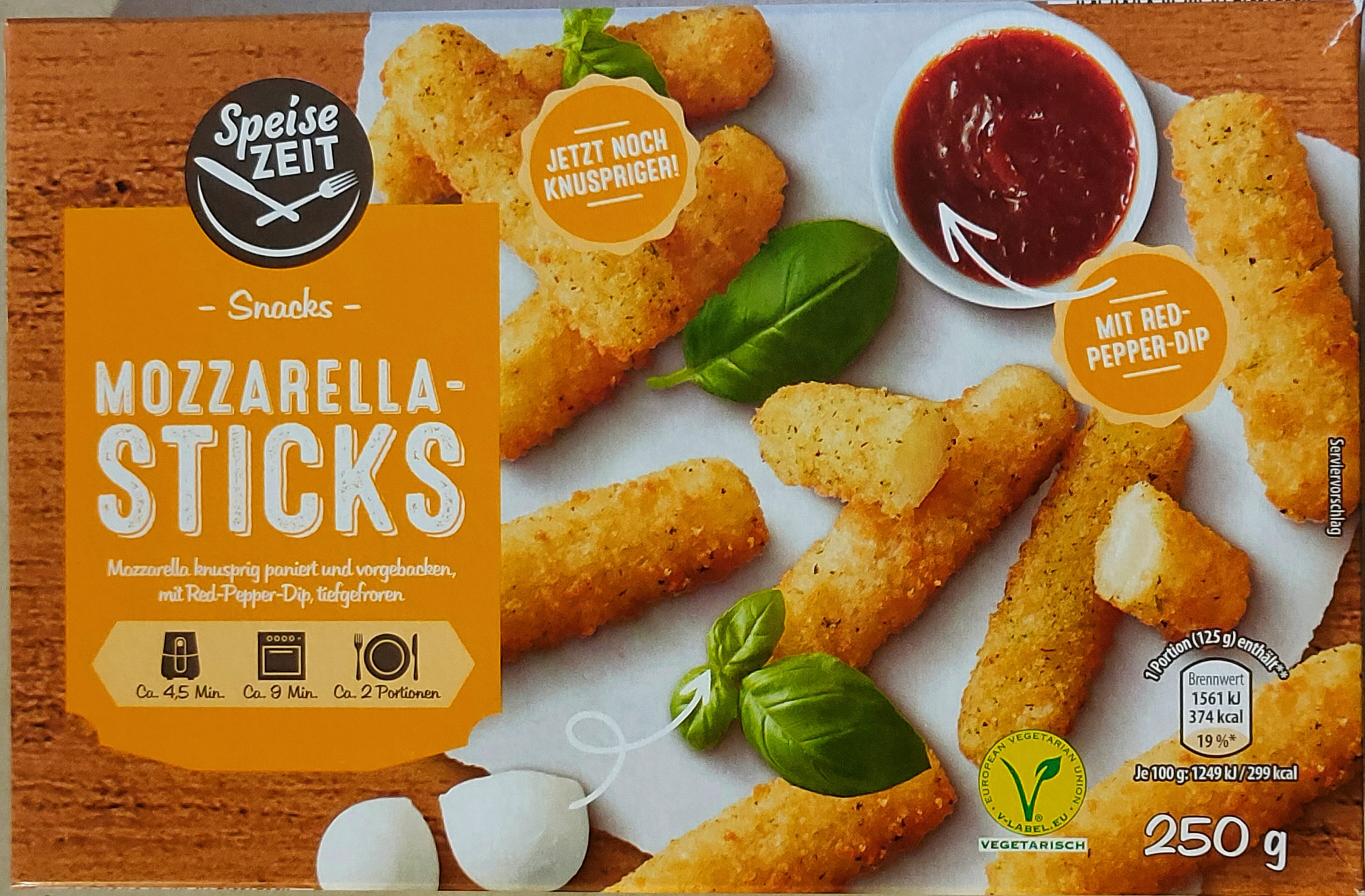 Mozzarella-Sticks mit Dip - Produkt